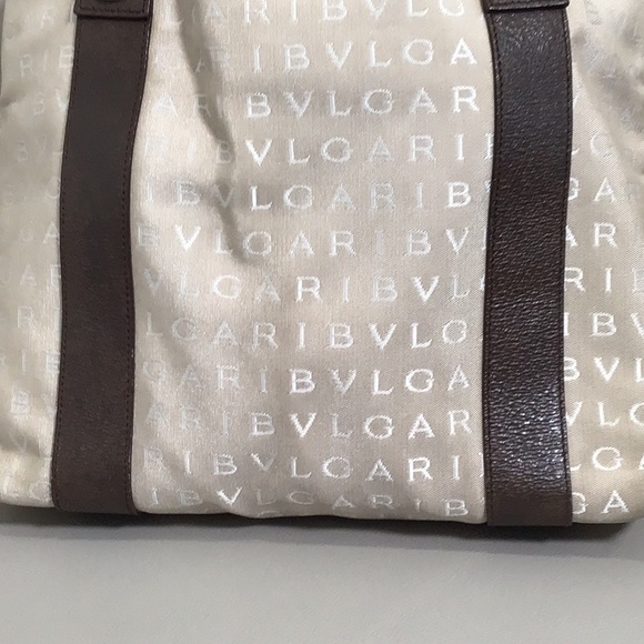 EUC.  BVLGARI Medium Tote Bag in Cream - Picture 5 of 14